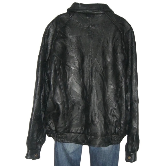 Vintage 90's Leather Jacket Black Gothic egirl alt Goth Whimsygoth Grunge y2k - Picture 7 of 16